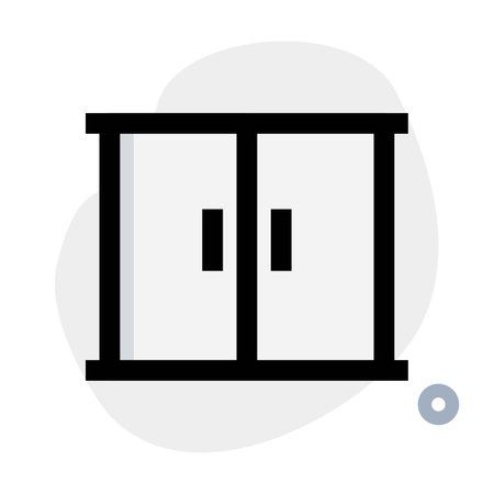 Wall mounted cabinet for garden storageのイラスト素材