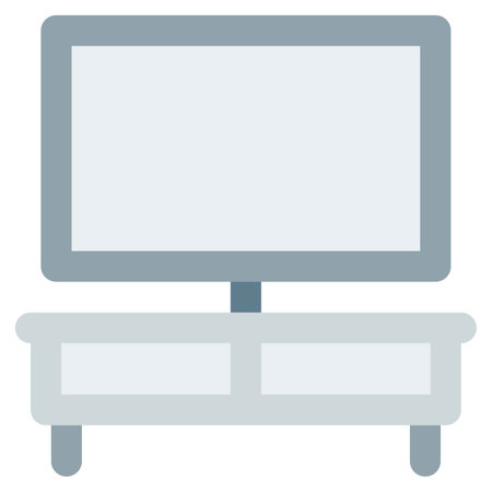 Big-size television with table for living areaのイラスト素材
