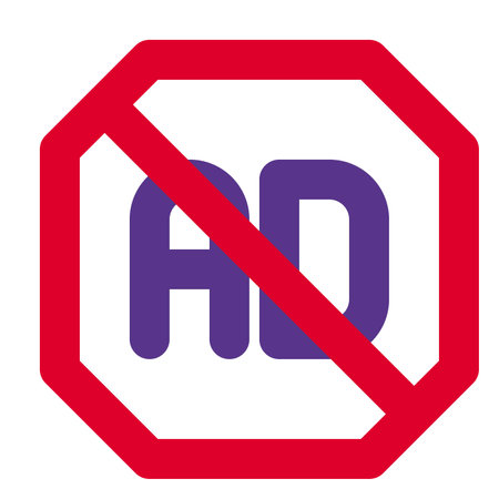 Ad blocker used to remove unwanted commercials.のイラスト素材