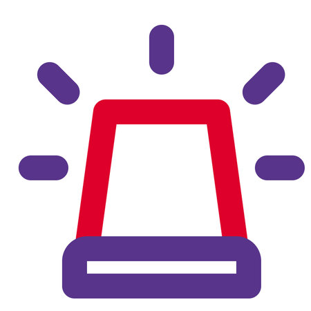 Emergency siren used to warn online fraud.のイラスト素材