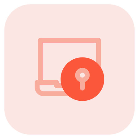 Handheld laptop with a screen lockのイラスト素材
