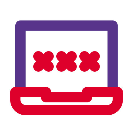 Password lock for security in laptopのイラスト素材