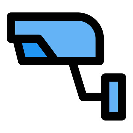 Surveillance with a mounted cctv camera.のイラスト素材