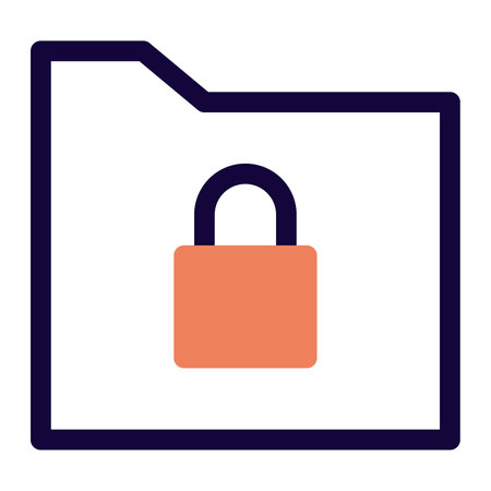 Use of lock system to protect folder data.のイラスト素材