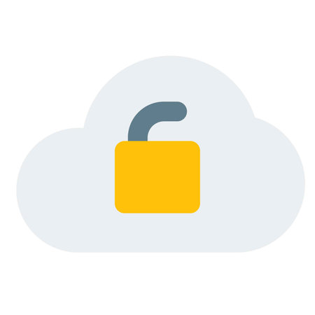 Unlocked and accessible cloud storage.のイラスト素材