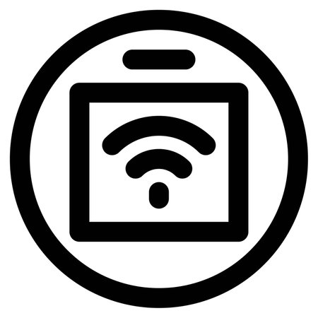 Smart air quality monitor for measuring pollutants.のイラスト素材