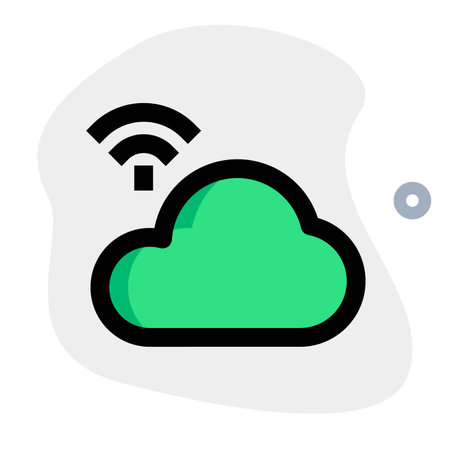 Data loss prevented with wireless cloud storage.のイラスト素材