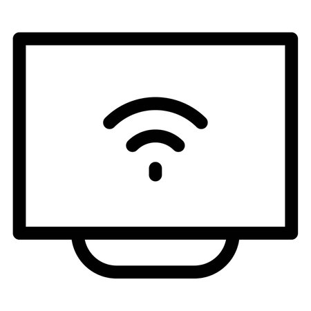 Smart tv equipped with wifi for online streamingのイラスト素材