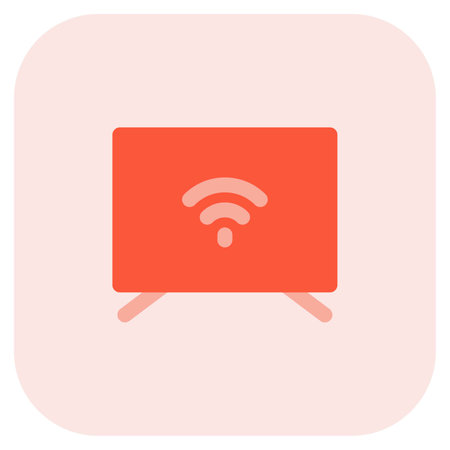 Smart tv with wifi connectivty for streamingのイラスト素材