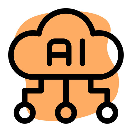 AI cloud storage helps to automate complex tasks.のイラスト素材