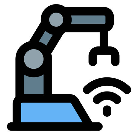 Construction machinery smart wireless technologiesのイラスト素材