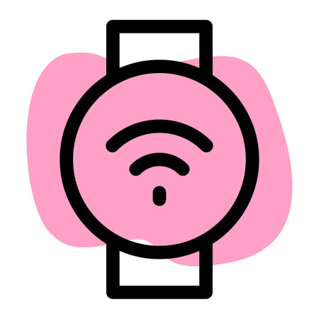 Smartwatch with hd display and wifi connectionのイラスト素材