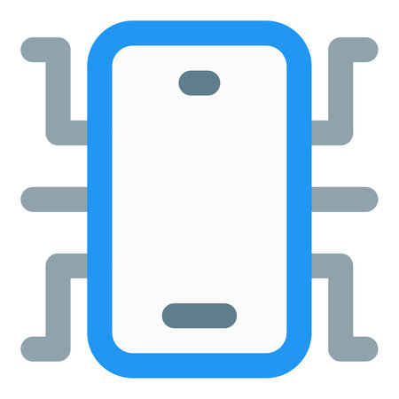 Upgraded user interface installed in smartphoneのイラスト素材