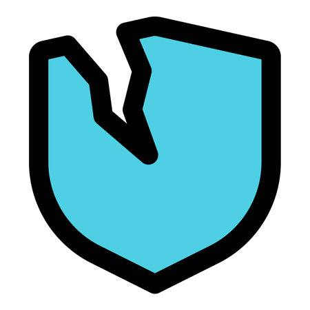 Destroyed shield and attack of privacy.のイラスト素材