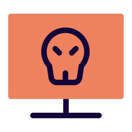 Desktop system corrupted with the risky malwaresのイラスト素材