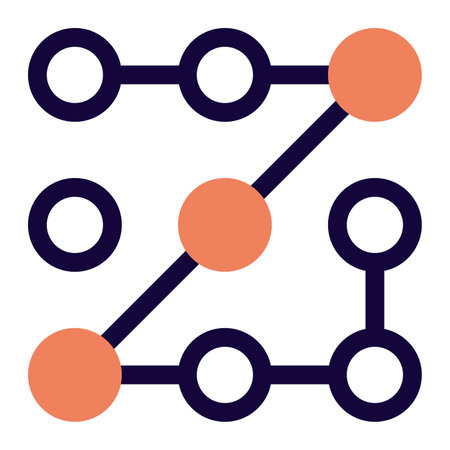 Security upgradation with a pattern lockのイラスト素材