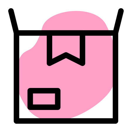 Products revealed during unboxing of packageのイラスト素材