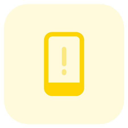 Mobile phone with a threat alert warning.のイラスト素材