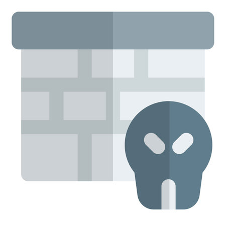 Firewall, a security system to prevent virus.のイラスト素材