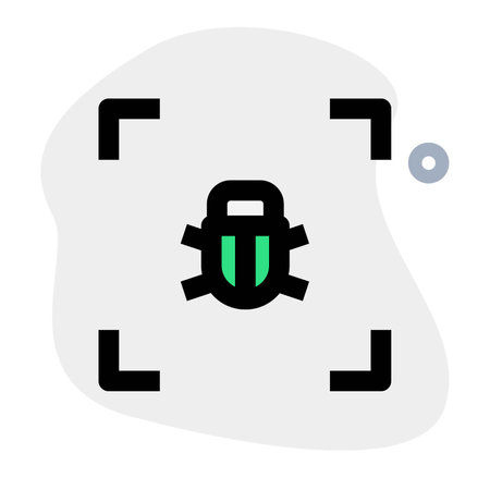 Bug scanning software for system securityのイラスト素材