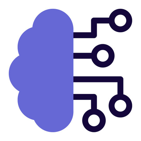 AI brain, wide range of computer science.のイラスト素材