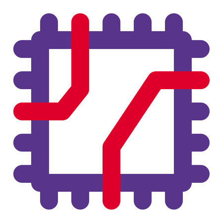 Microchip processor with modern features.のイラスト素材
