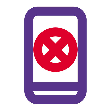 Error displayed by a hacked smartphone systemのイラスト素材