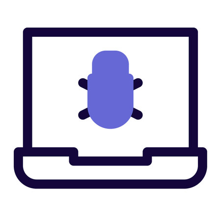 System bug found in a laptopのイラスト素材