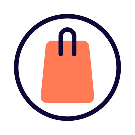 Storage bag available at shopping mallのイラスト素材