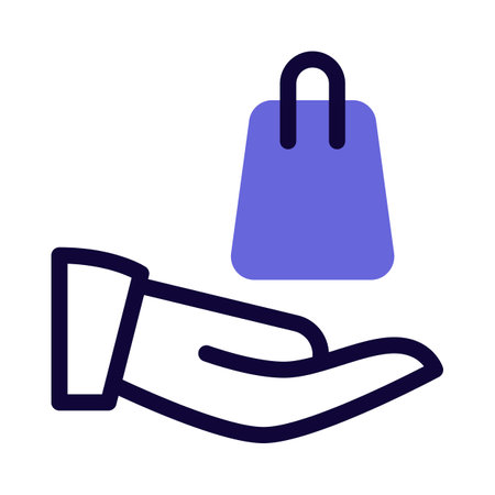 Hand bag placed as display productのイラスト素材