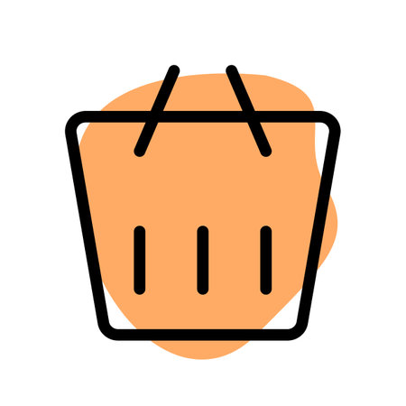 Shopping basket for storing grocery essentialsのイラスト素材