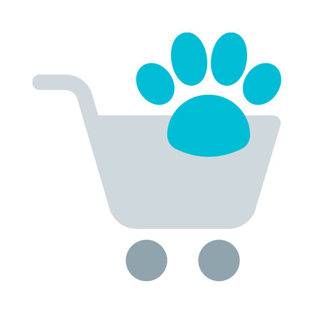 Purchasing animal supplies in a pet store.のイラスト素材