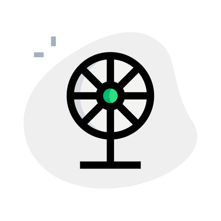 Pet exercise wheel in a round form.のイラスト素材