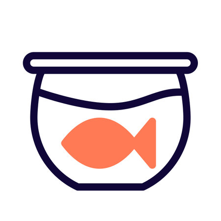 Fish bowl use as a home decor.のイラスト素材