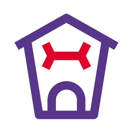 Shelter made of wood for keeping dogs.のイラスト素材