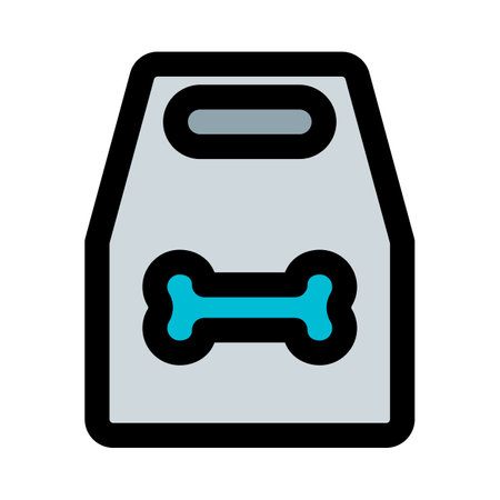Dry pet food in a handy packet.のイラスト素材