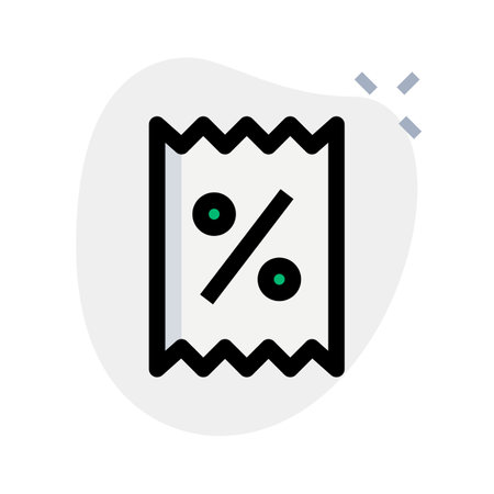 Great discount applied on shopping bill.のイラスト素材