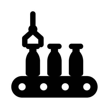 Assembly line, a production process machine.のイラスト素材