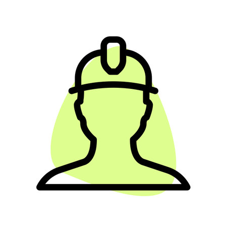 Supervisory employee at construction site.のイラスト素材