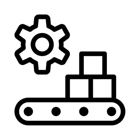 Setting up products in a manufacturing facility.のイラスト素材