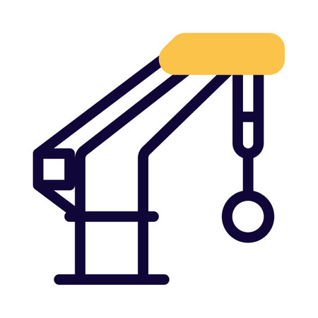 Tower crane with lifting hook.のイラスト素材