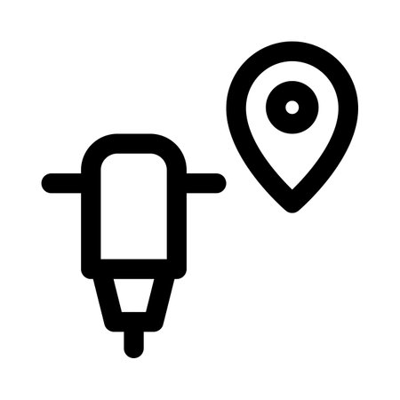 Utilizing a drill machine at production site.のイラスト素材