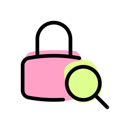 Searching a padlock for safety purpose.のイラスト素材