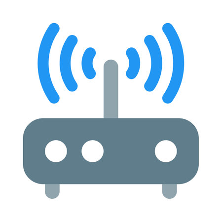 Advance internet router with strong signal with single antennaのイラスト素材