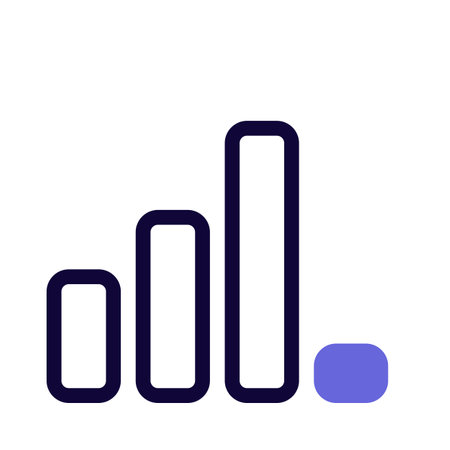 Medium cellular connectivity with half bars upのイラスト素材
