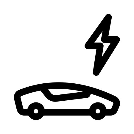 ev car charging isolated on white backgroundのイラスト素材