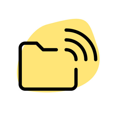 Wireless transfer of a file directory.のイラスト素材