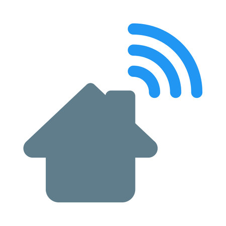 Installation of wireless network in home.のイラスト素材
