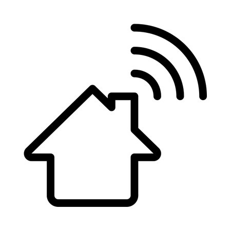 Installation of wireless network in home.のイラスト素材