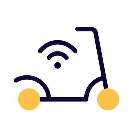 Charging scooter with wireless technology.のイラスト素材